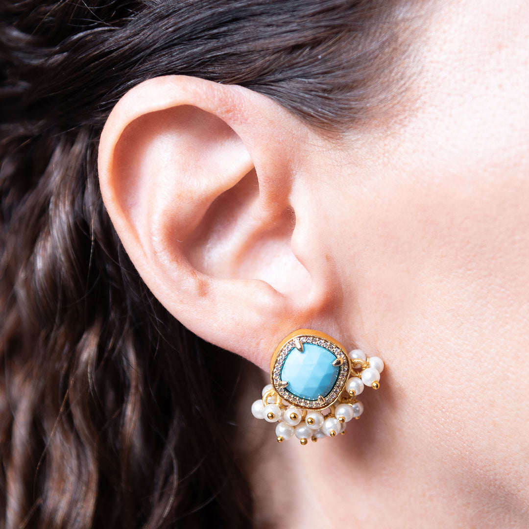 Binet Natural Stone Earrings