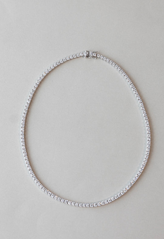 Tennis Helia Necklace Silver