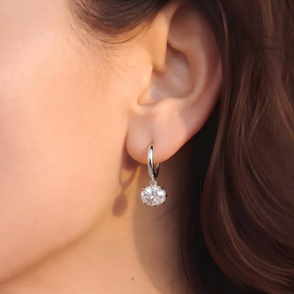 Hailey Maxi Earrings silver PREORDER