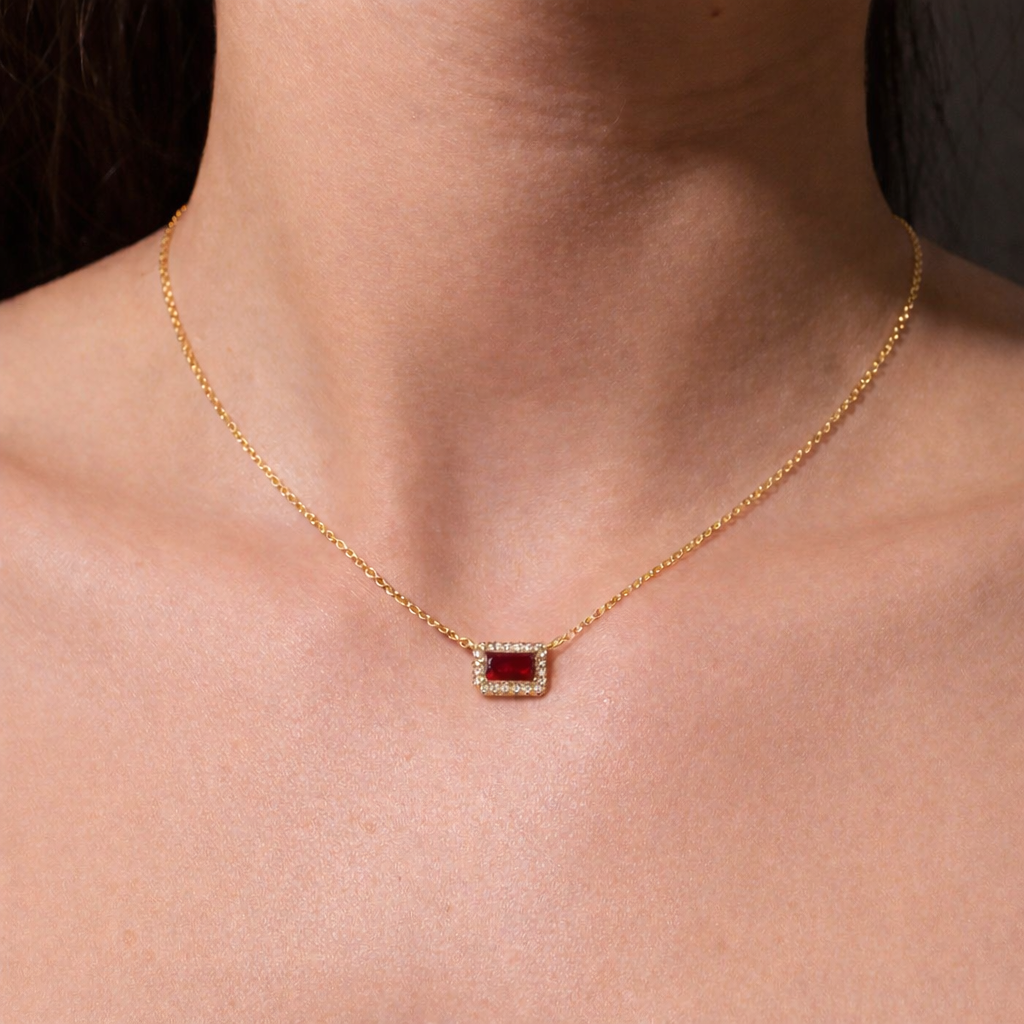 Caimile Necklace Red