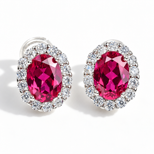 Halo Pink Earrings