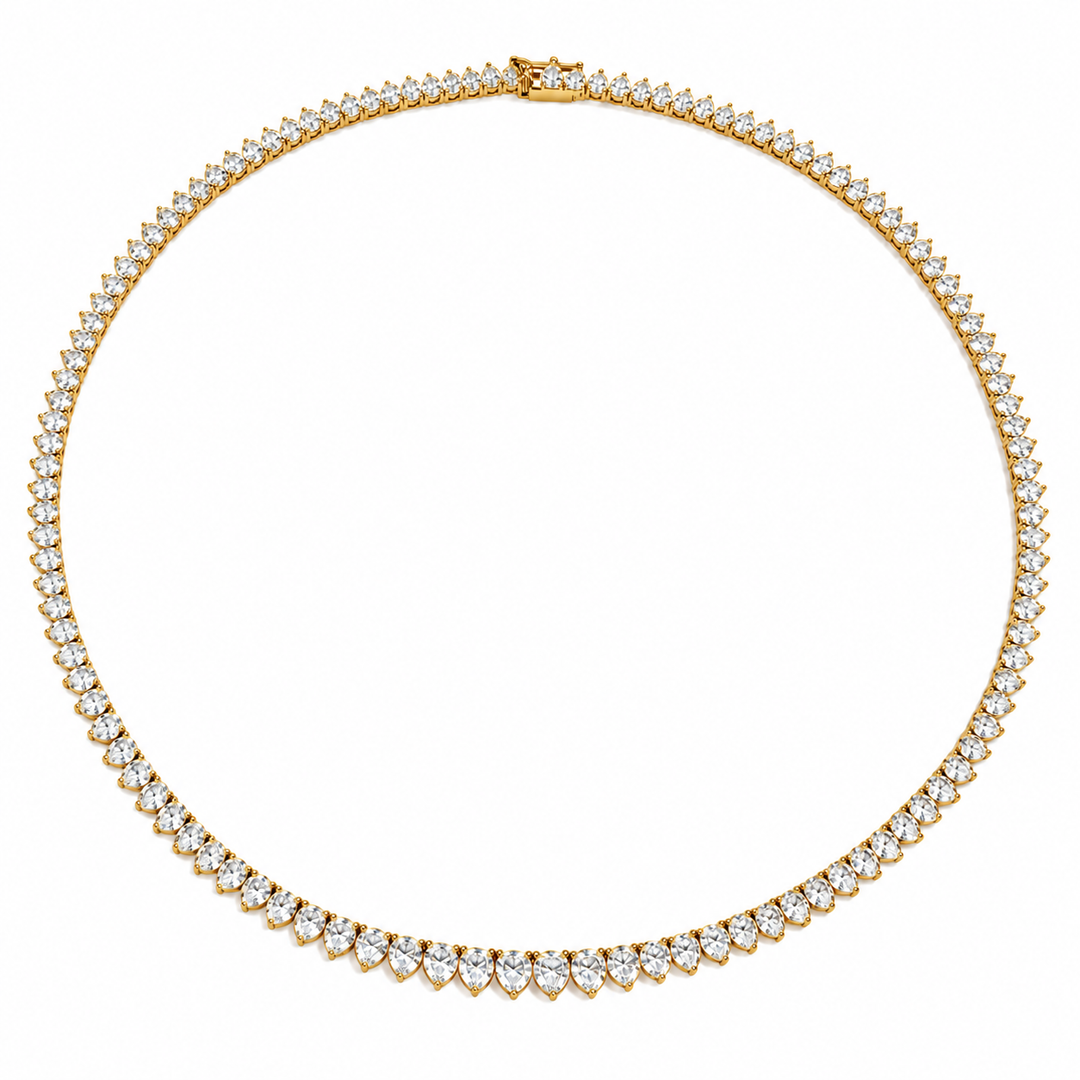 Tennis Luxe Necklace Gold