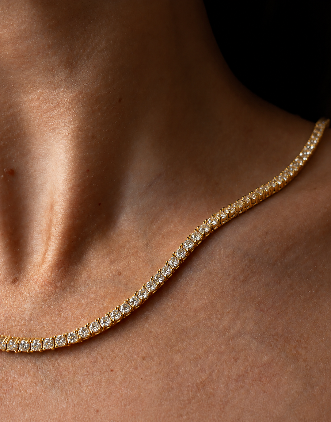 Tennis Helia Necklace Gold