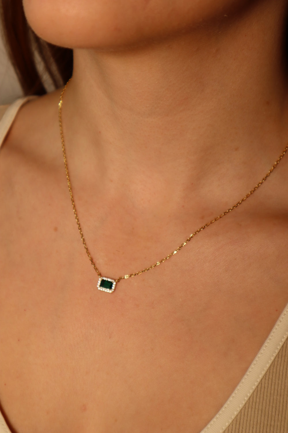 Caimile Necklace Green