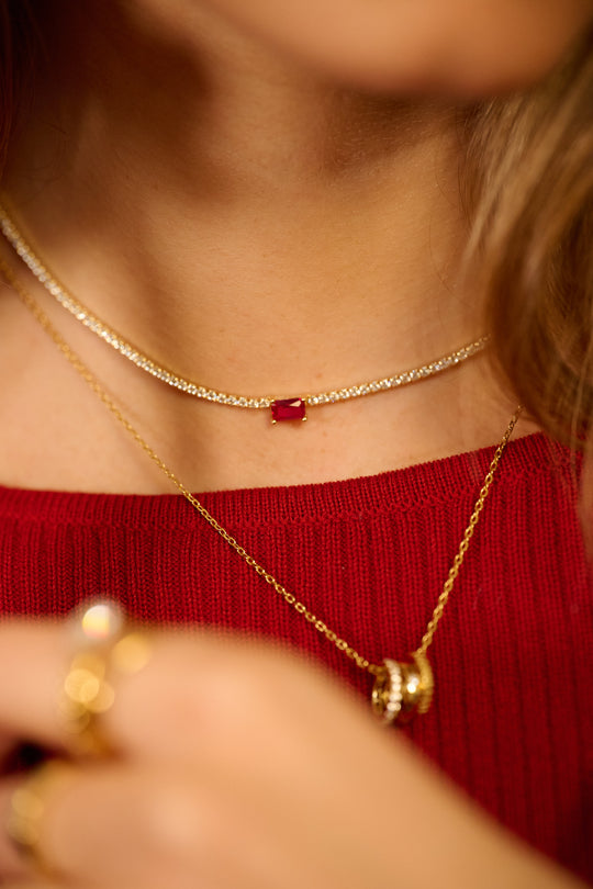 Jenna Necklace Red
