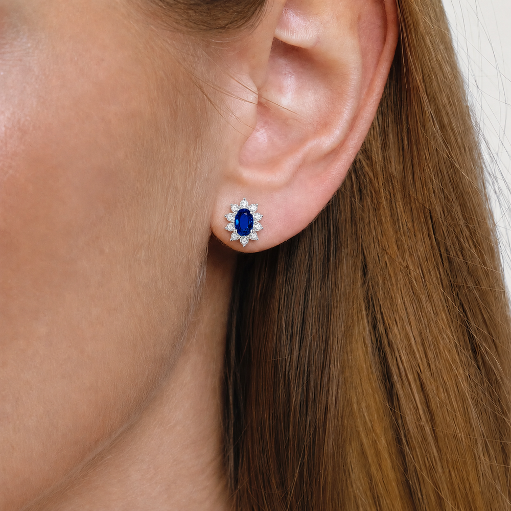 Esme Earrings Navy Blue