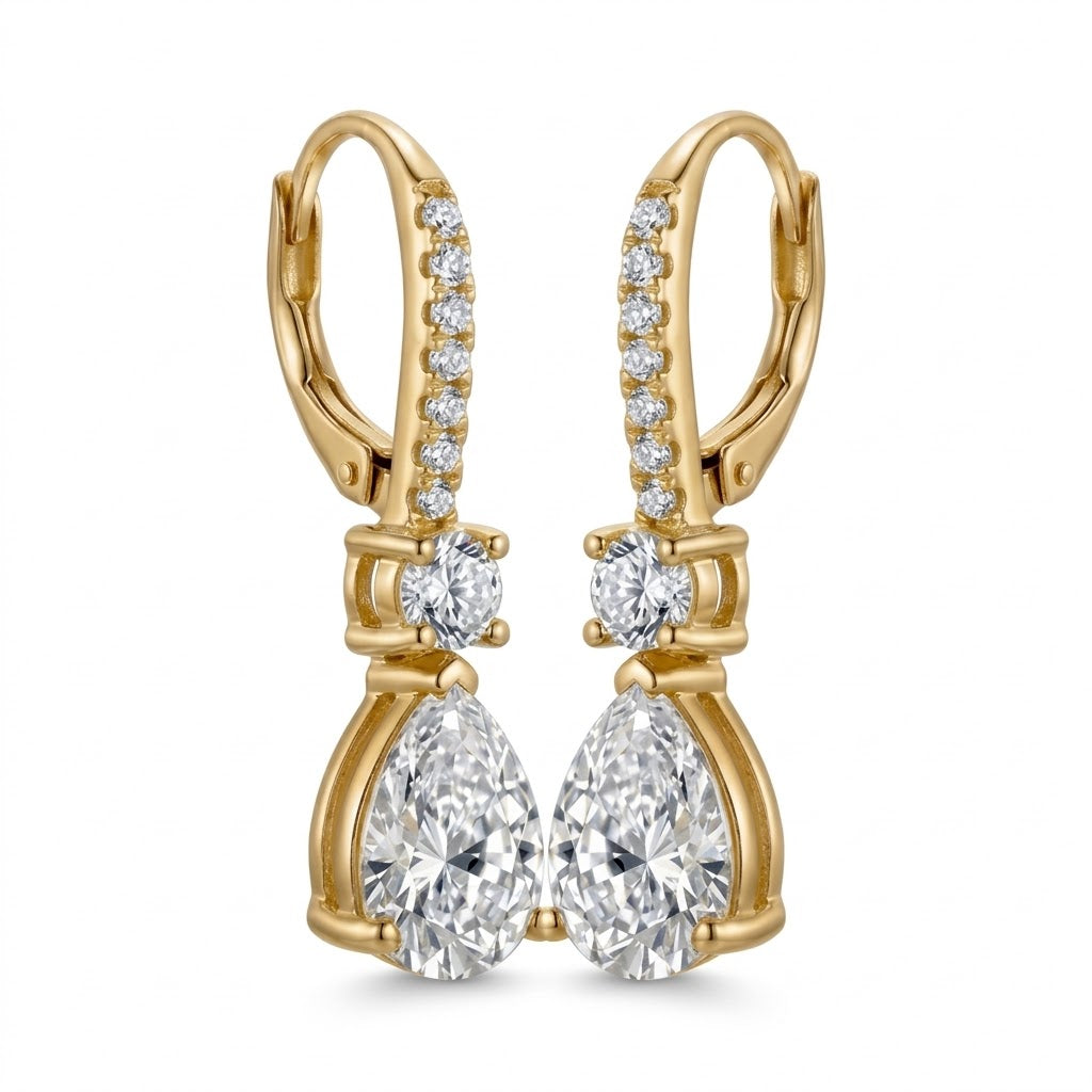 Pear Drop Huggies Gold
