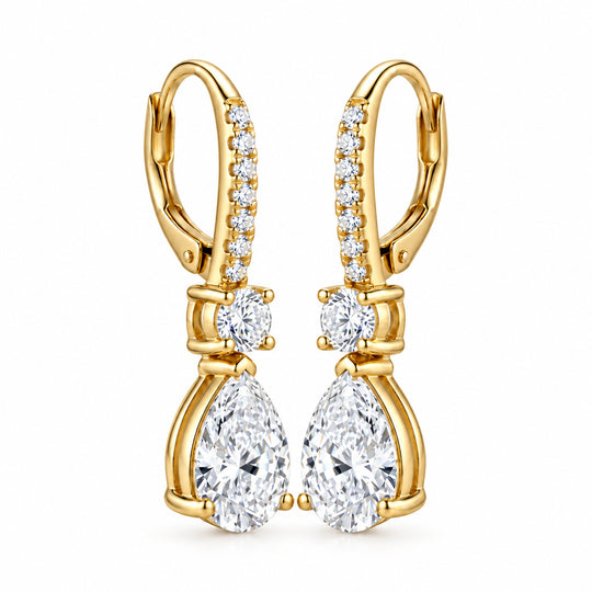 Pear Drop Huggies Gold