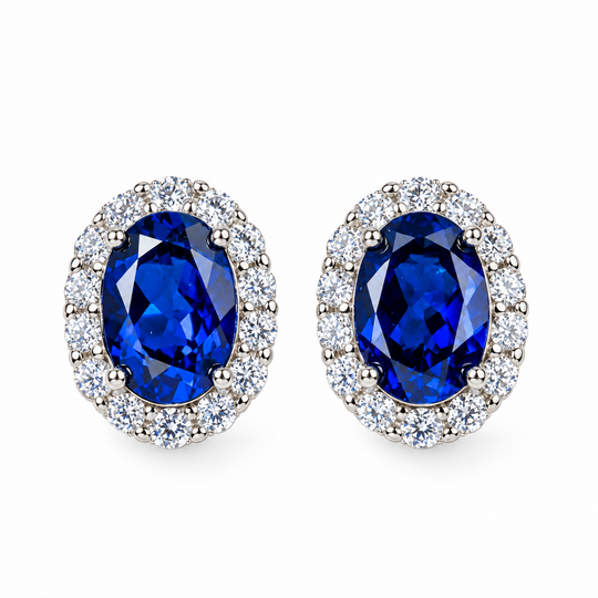 Halo Blue Earrings