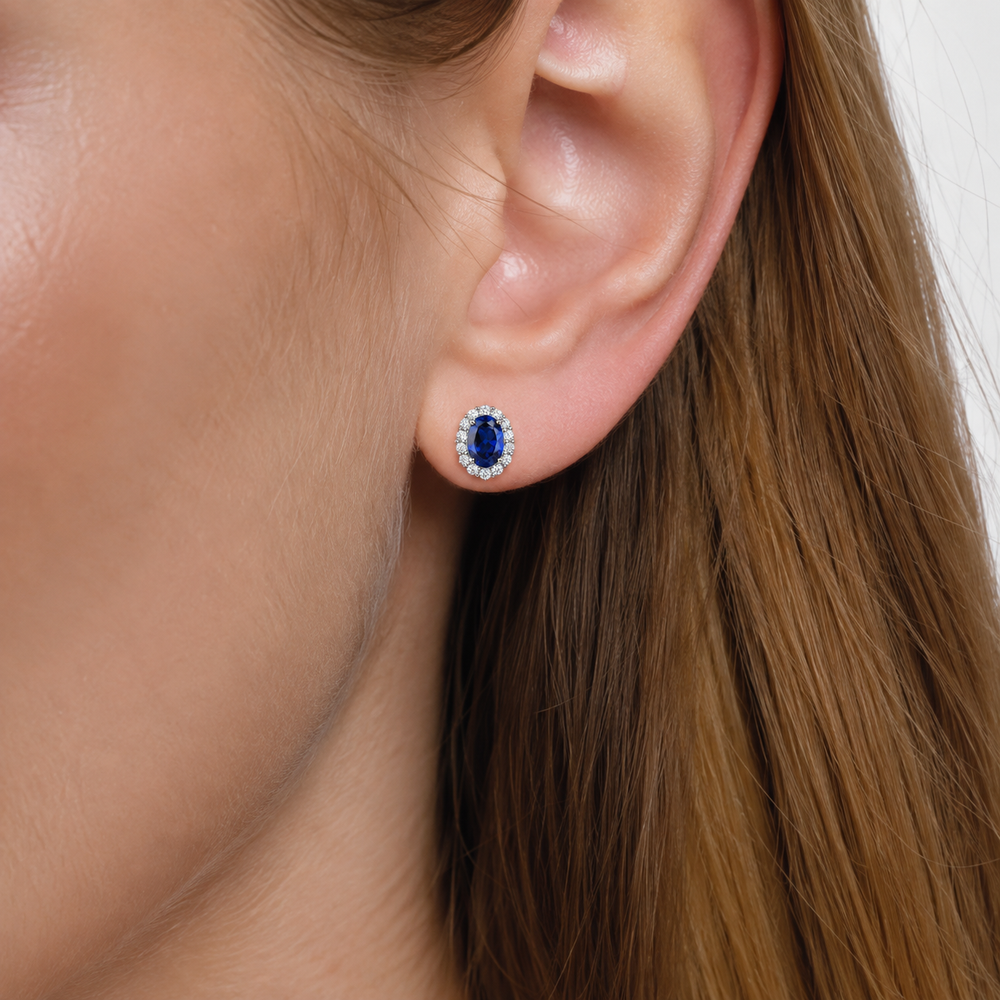 Halo Blue Earrings
