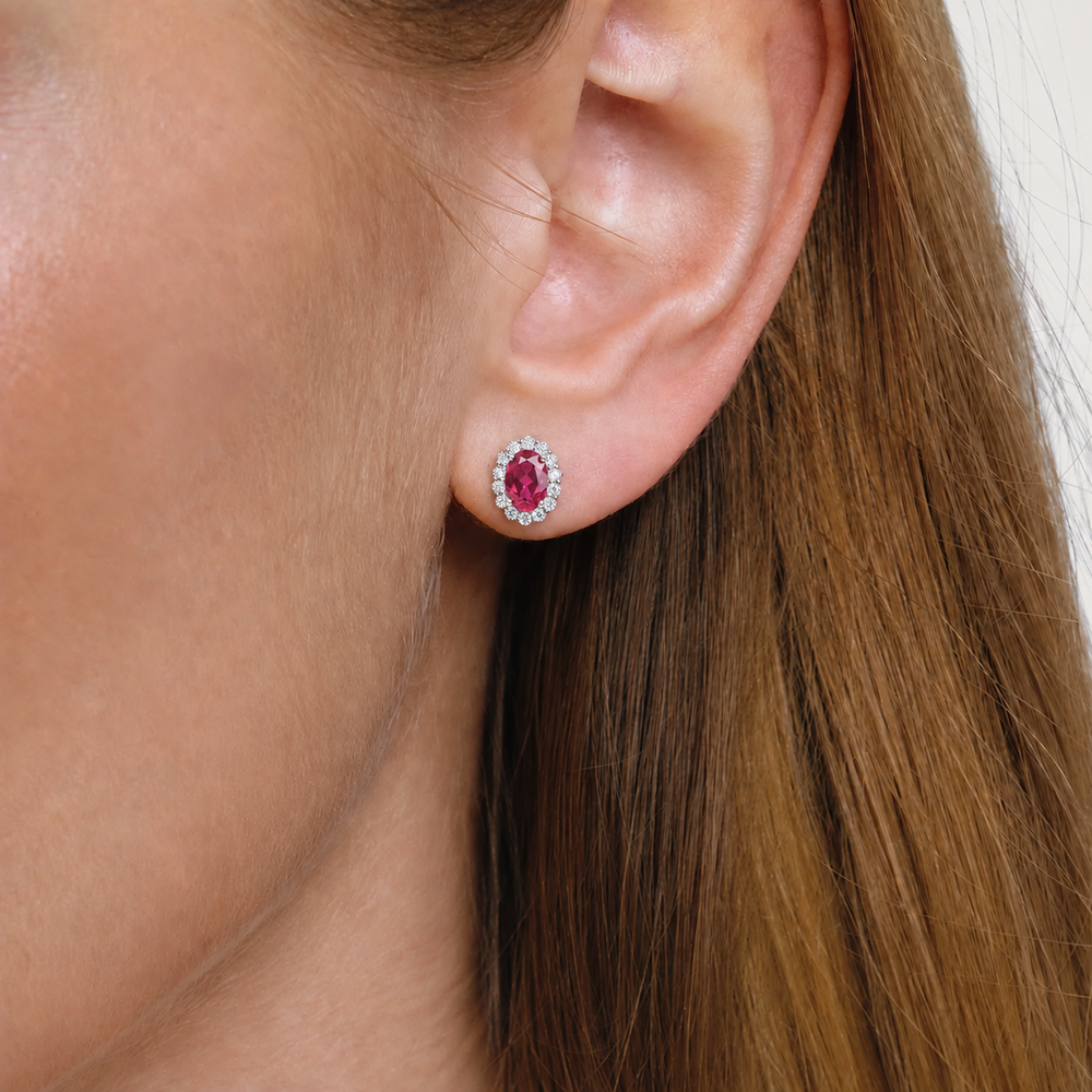 Halo Pink Earrings
