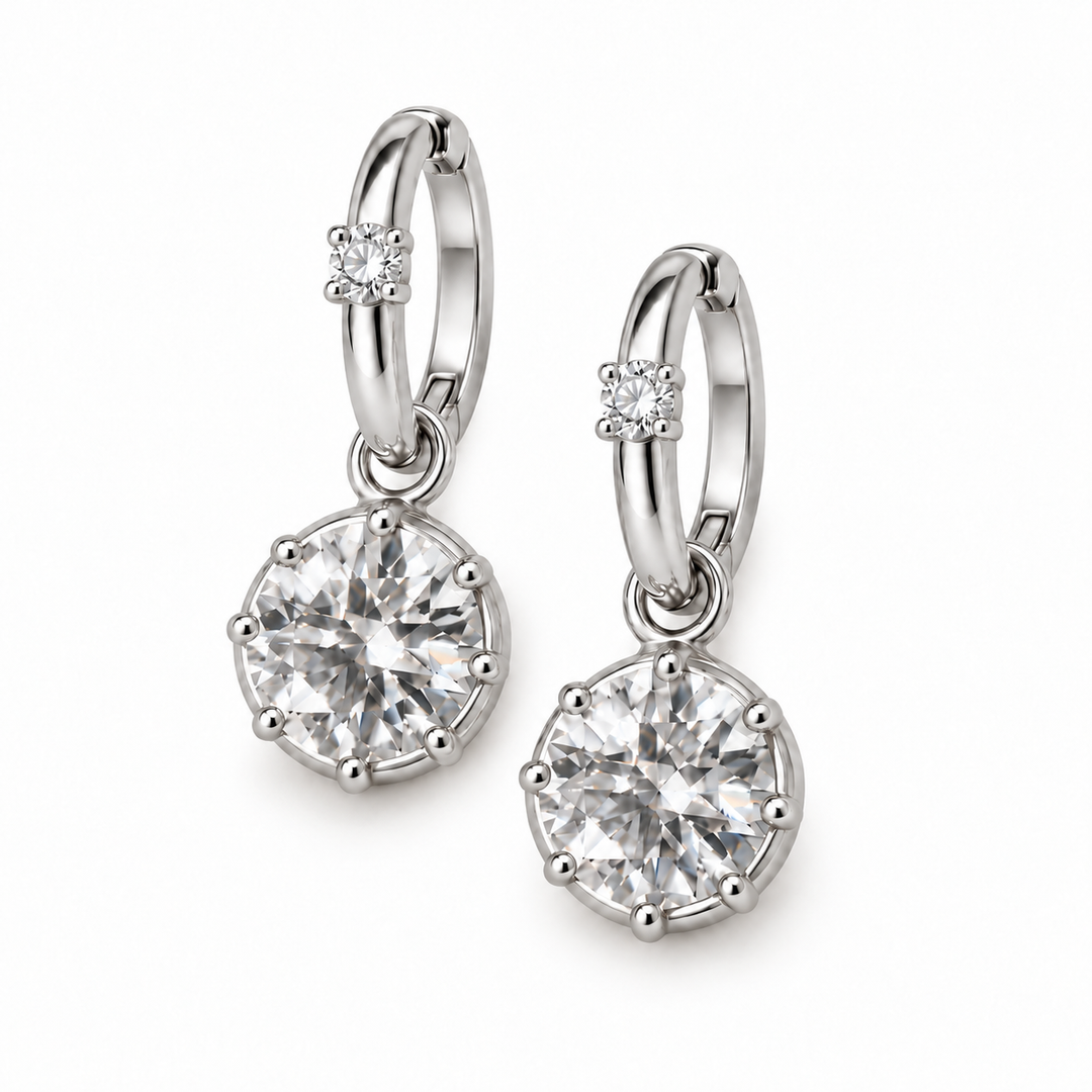 Luna Drop Earrings (Silver)  - PREORDER