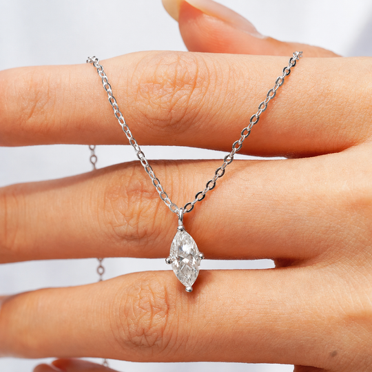 Marquise Necklace Silver