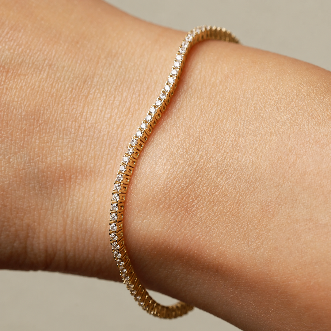 Tennis Helia Bracelet Gold