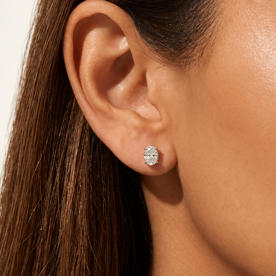 Oval Cut Studs