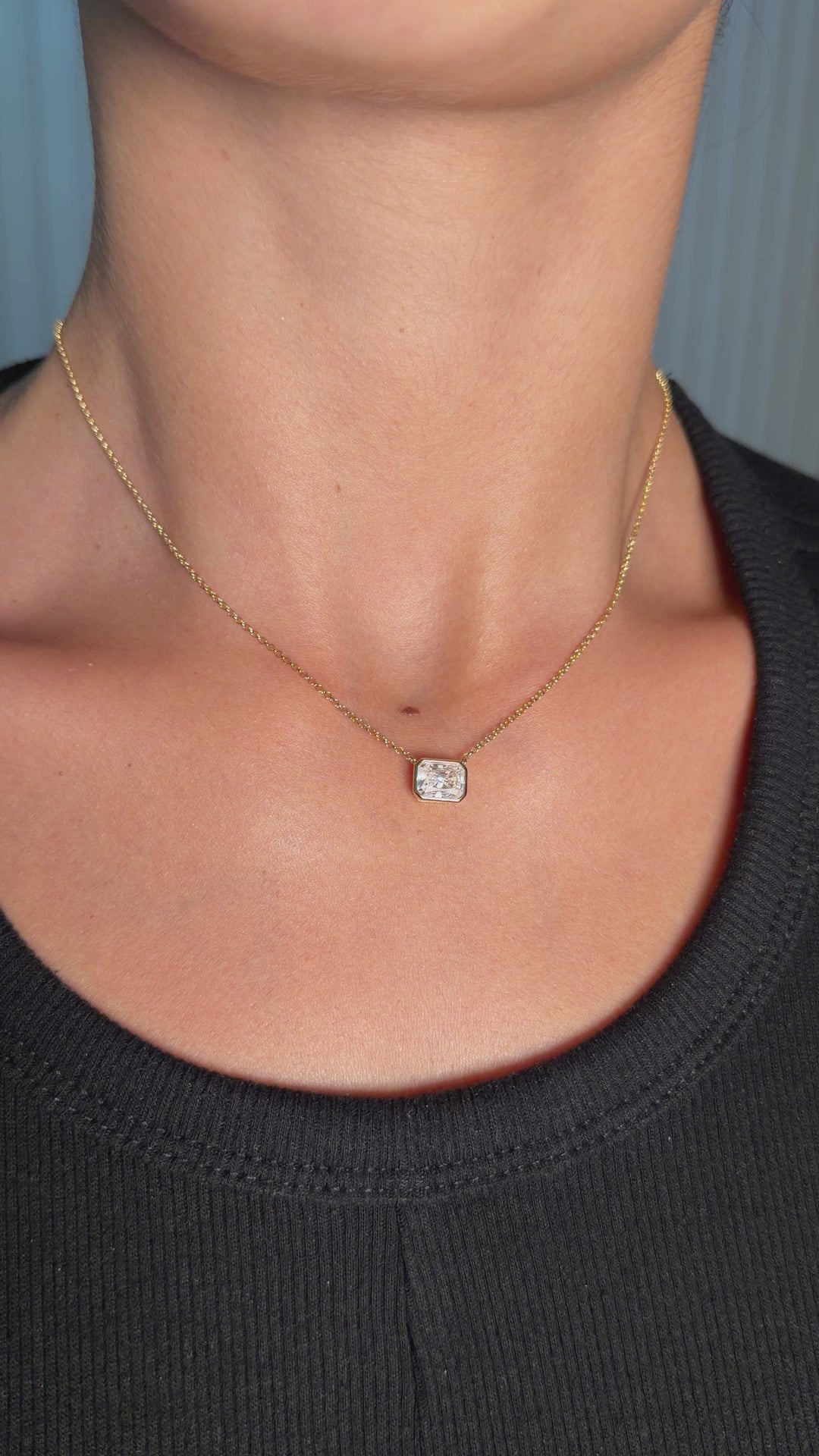 Bezel Necklace 2CT