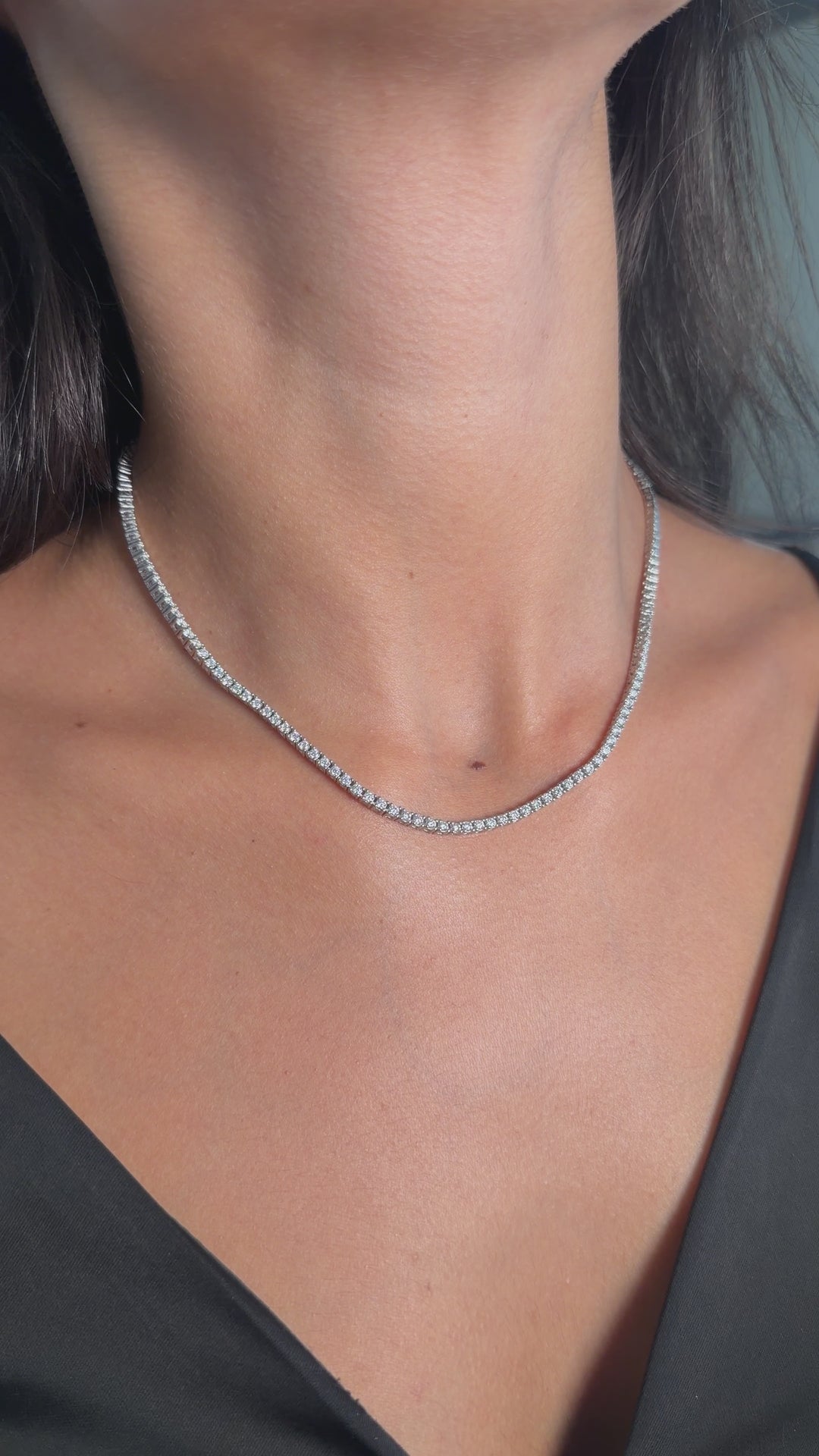 Tennis Helia Necklace Silver