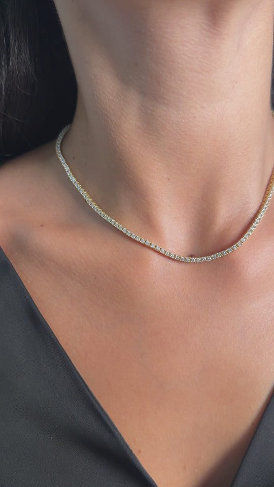 Tennis Helia Necklace Gold