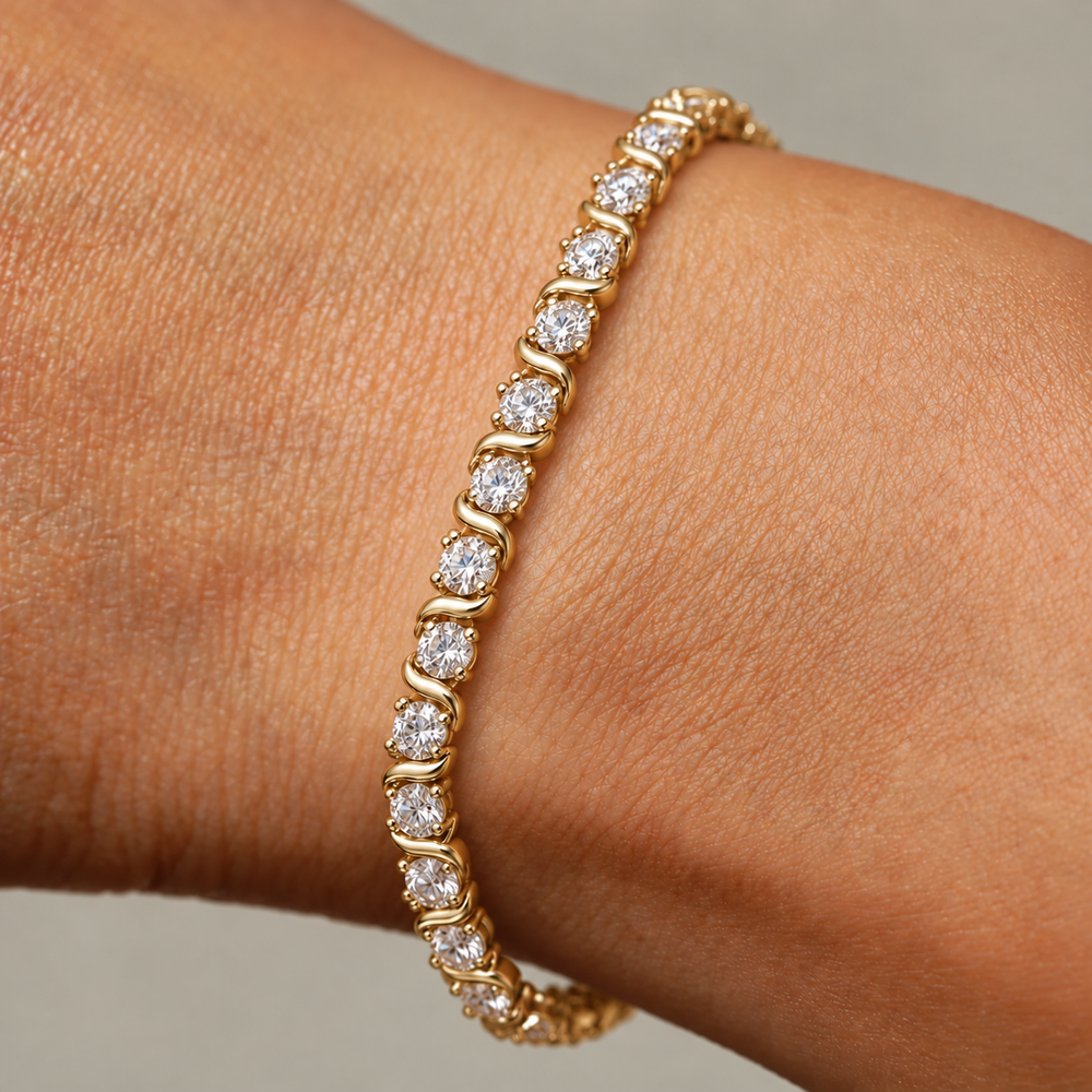 Tiffany Round Cut Bracelet Gold