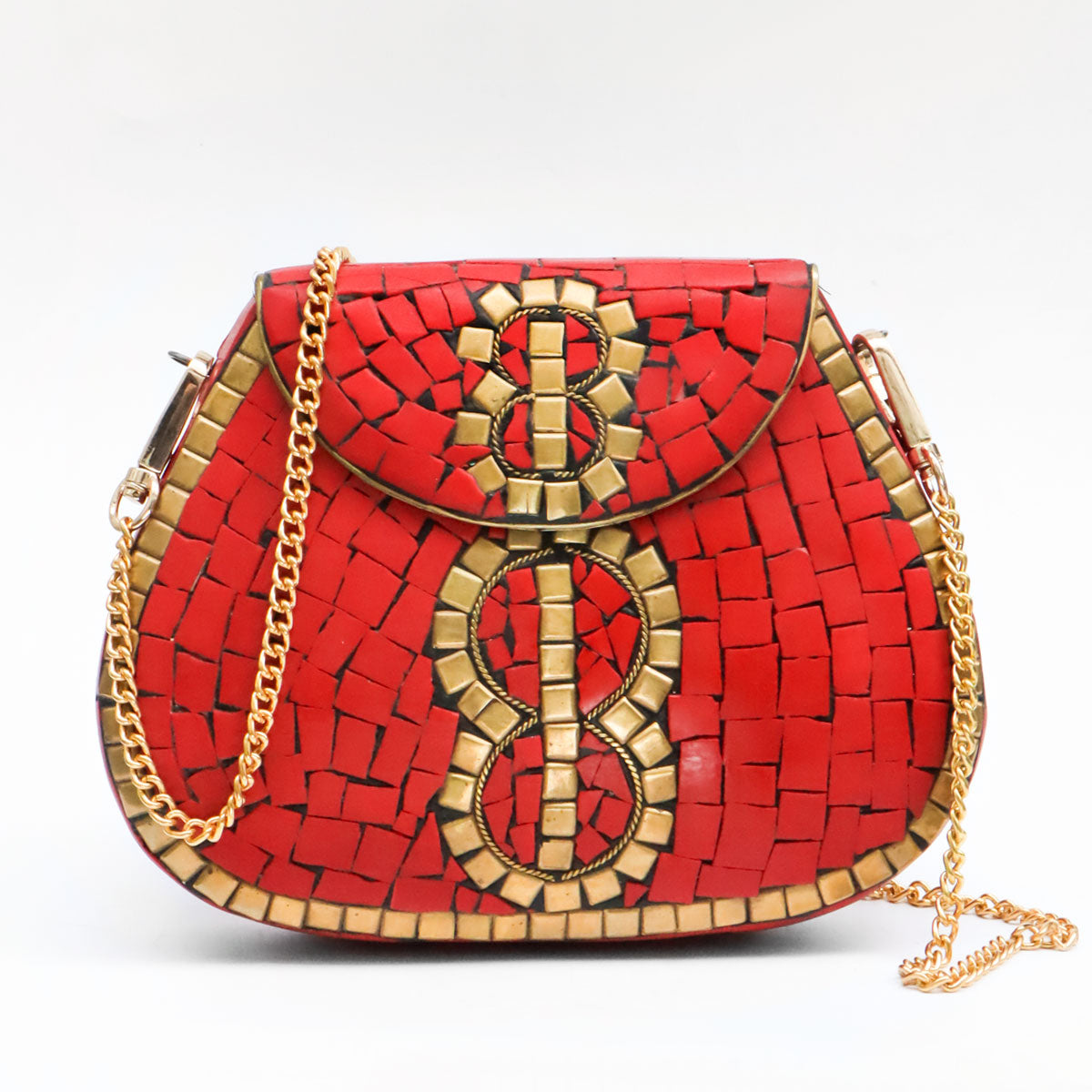 Mosaic clutch sales bag